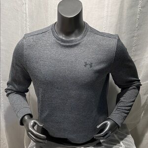 Under Armour Men's Charcoal Striped Long Sleeve Tee